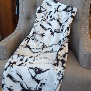 True Violet Black and White Dress